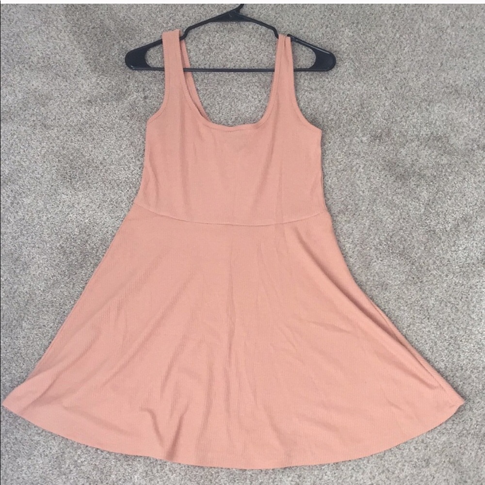 F21 Peach Knit Circle Dress
